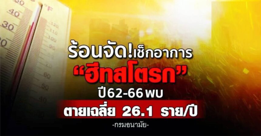 近5年来泰国平均每年有26.1人因中暑死亡